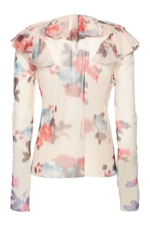 Beige floral-print top PHILOSOPHY DI LORENZO SERAFINI | A021407551462